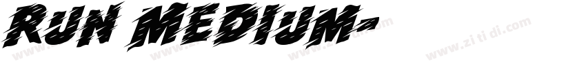 Run Medium字体转换